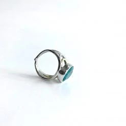 Gallardo & Blaine Rough Cut Emerald Dewberry Ring - Solid Silver With Gold Plate All Jewellery