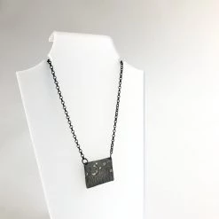 Ghost & Bonesetter Nightwalk Oxidised Silver Gold Etched Floral Pendant Necklace All Jewellery