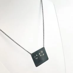 Ghost & Bonesetter Nightwalk Oxidised Silver Gold Etched Tree Pendant Necklace