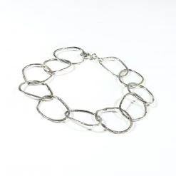 Beaten Silver Hooped Bracelet - By Ghost & Bonesetter - Made In Belfast