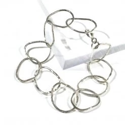 Beaten Silver Hooped Bracelet - By Ghost & Bonesetter - Made In Belfast