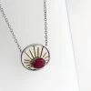 Gallardo & Blaine Goddess RUBY Pendant Necklace - Sterling Silver And Gold Plate Necklaces