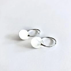 All Jewellery Silver Disc Beaten Hoop Earrings - By Ghost & Bonesetter - Made In Belfast