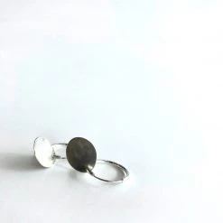 All Jewellery Silver Disc Beaten Hoop Earrings - By Ghost & Bonesetter - Made In Belfast