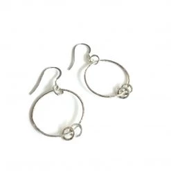 All Jewellery Silver Beaten Hoop Earrings - By Ghost & Bonesetter - Made In Belfast