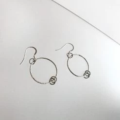 All Jewellery Silver Beaten Hoop Earrings - By Ghost & Bonesetter - Made In Belfast