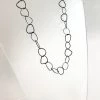 Beaten Oxidised Silver And Gold Hooped Necklace - By Ghost & Bonesetter - Made In Belfast