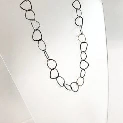 Beaten Oxidised Silver And Gold Hooped Necklace - By Ghost & Bonesetter - Made In Belfast