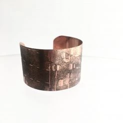 Copper Etched Traffic Cuff - By Ghost & Bonesetter - Made In Belfast All Jewellery
