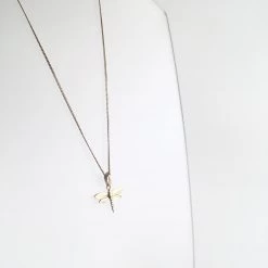 Gallardo & Blaine Necklaces DRAGONFLY Necklace Gold Plated On Solid Silver
