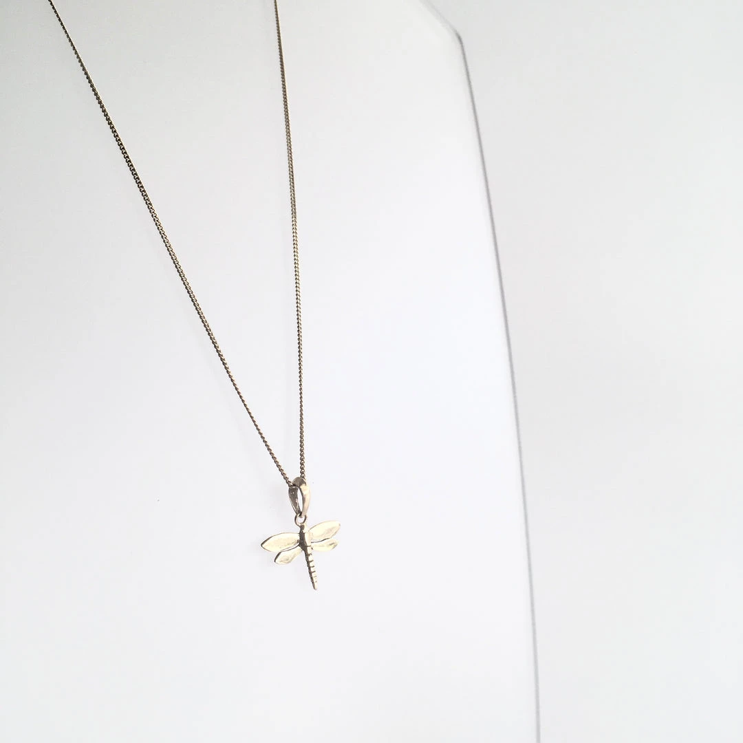 Gallardo & Blaine Necklaces DRAGONFLY Necklace Gold Plated On Solid Silver