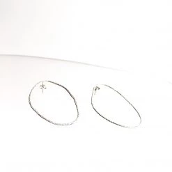 Silver Large Beaten Hoop Earrings - By Ghost & Bonesetter - Made In Belfast All Jewellery