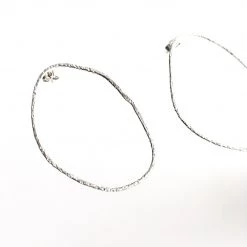 Silver Large Beaten Hoop Earrings - By Ghost & Bonesetter - Made In Belfast All Jewellery