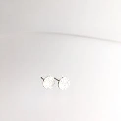 Silver Etched Stud Earrings - By Ghost & Bonesetter - Made In Belfast All Jewellery