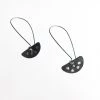 Oxidised Silver & Gold Droplet Half Moon Drop Earrings - By Ghost & Bonesetter - Made In Belfast