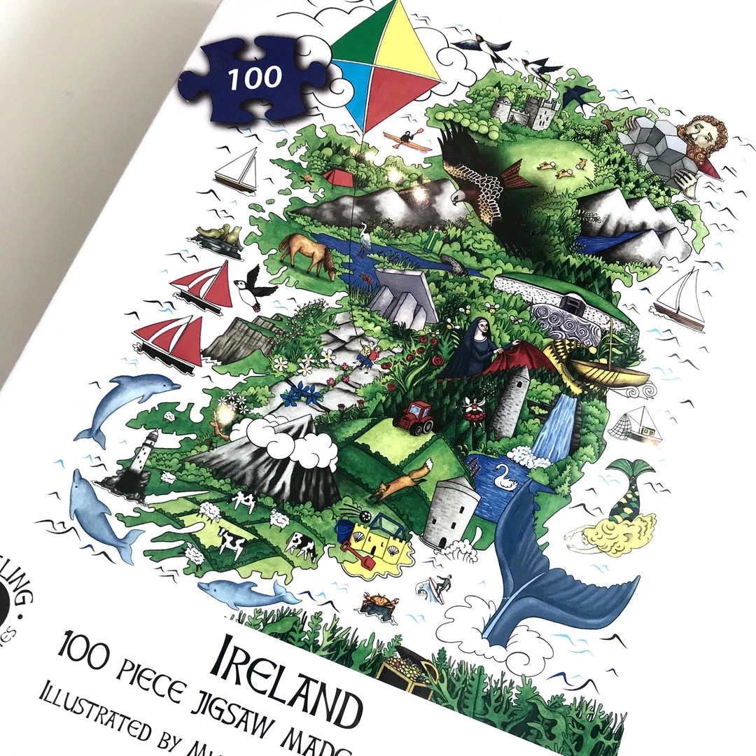 Gosling Games IRELAND Junior Jigsaw Puzzle - Made In Ireland - 100 Piece Mythical Irish Jigsaws