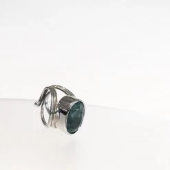 Gallardo & Blaine All Jewellery Party Ring With Emerald - Solid Silver & Gold Plate