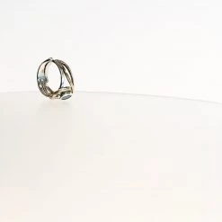 Gallardo & Blaine Leaf Ring With Emerald - Solid Silver & Gold Plate All Jewellery