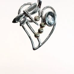 Gallardo & Blaine Dragonfly Pendant With Blue Topaz (small) - Silver Necklaces