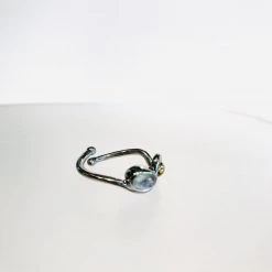 Gallardo & Blaine Heartbeat Ring With Moonstone Rings