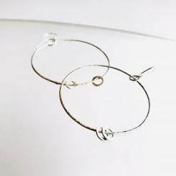 Ghost & Bonesetter Large Silver Hoop Earrings