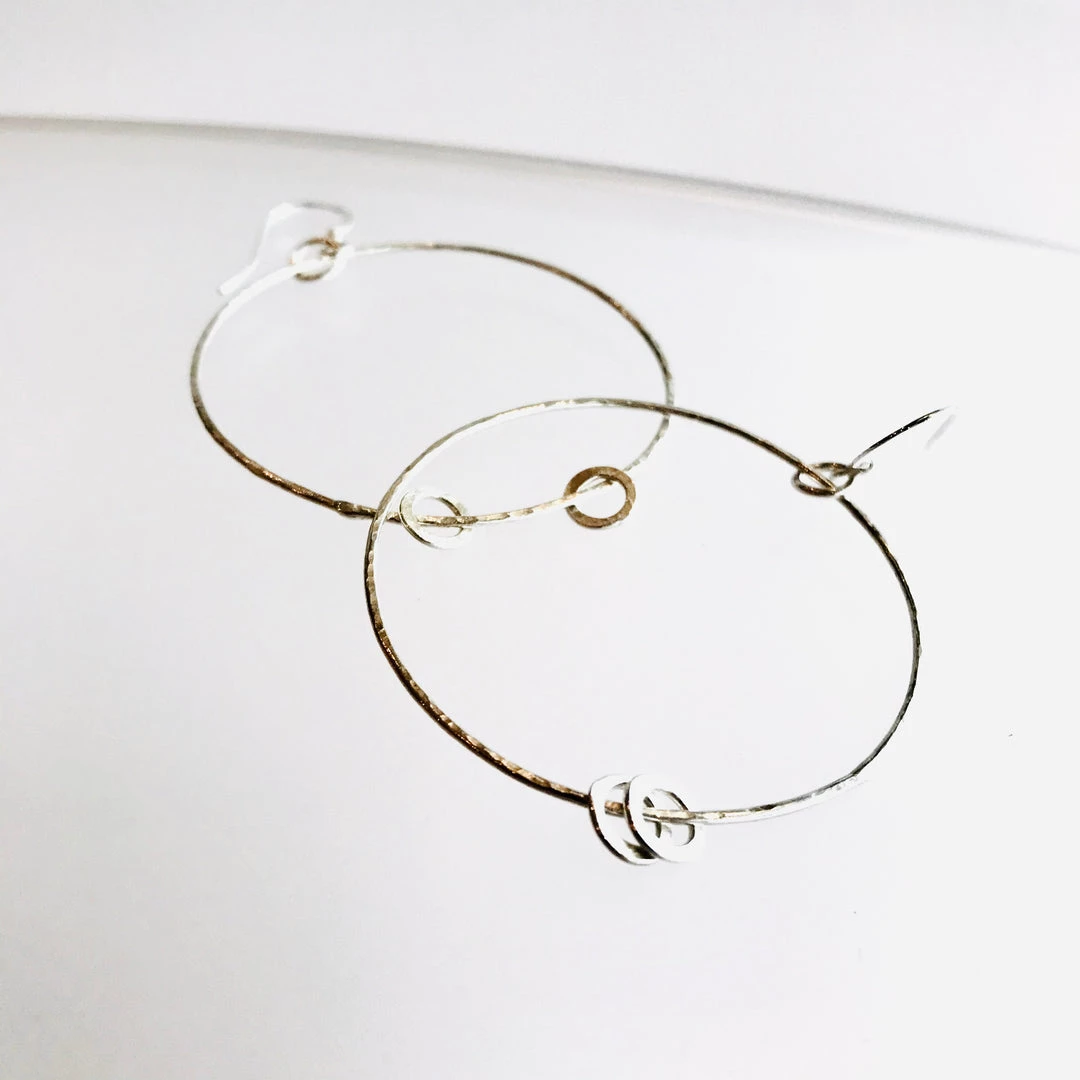 Ghost & Bonesetter Large Silver Hoop Earrings