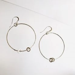 Ghost & Bonesetter Large Silver Hoop Earrings