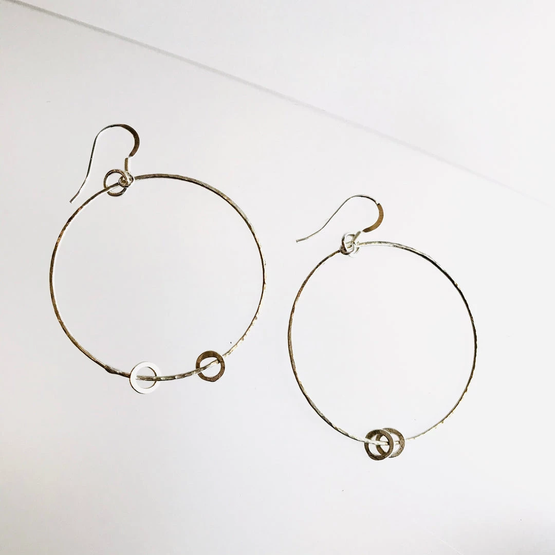 Ghost & Bonesetter Large Silver Hoop Earrings