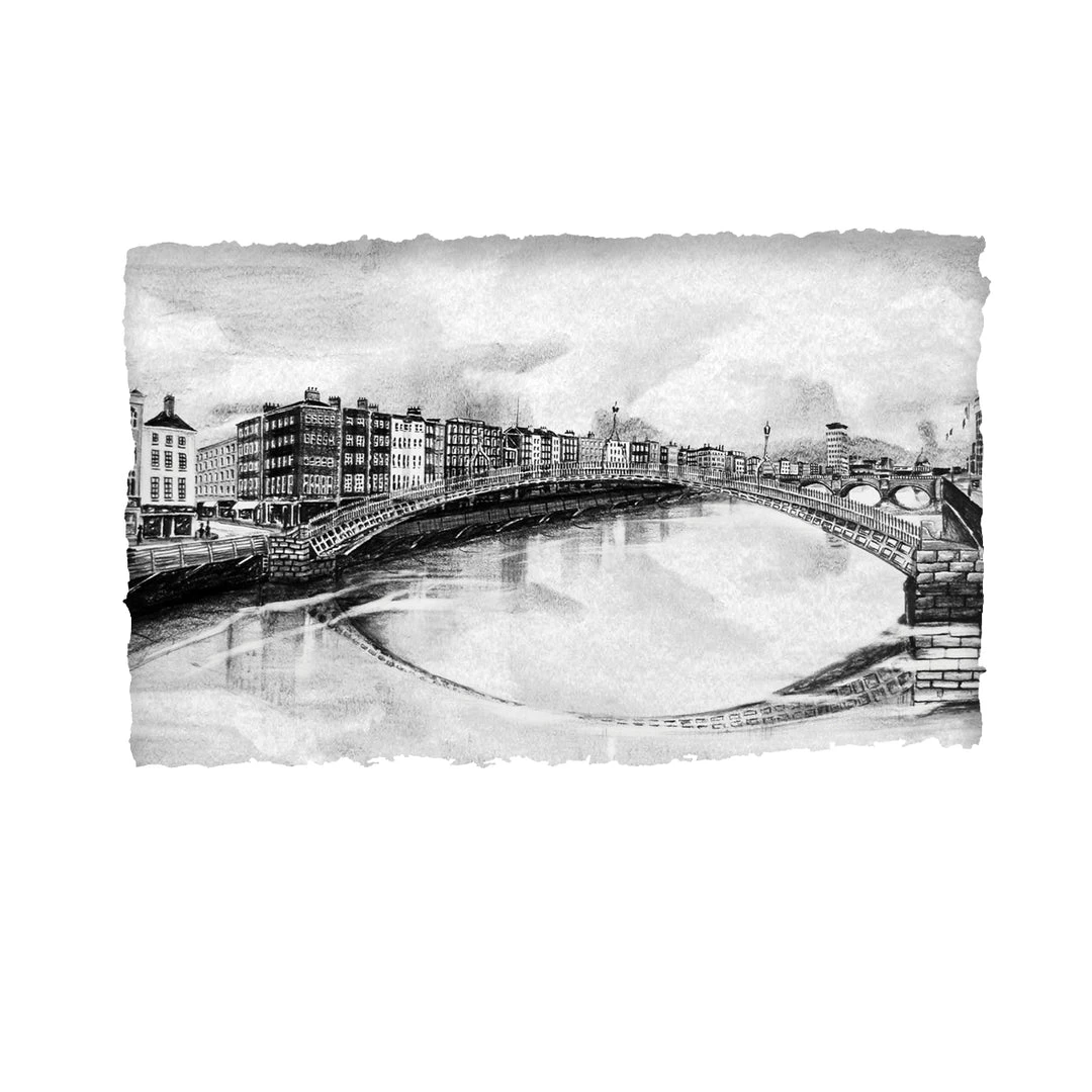 Stephen Farnan Studio HA'PENNY BRIDGE, DUBLIN - Old Bridge In The Heart Of Dublin City By Stephen Farnan Made In Ireland