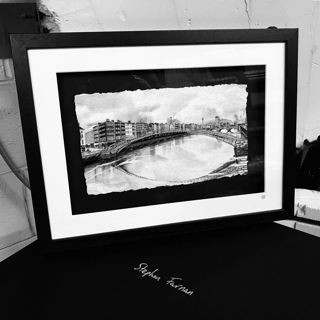 Stephen Farnan Studio HA'PENNY BRIDGE, DUBLIN - Old Bridge In The Heart Of Dublin City By Stephen Farnan Made In Ireland