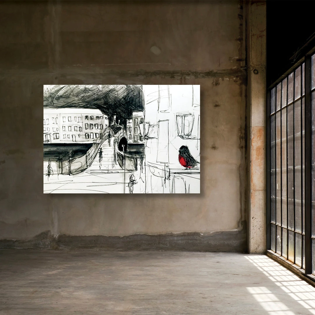 Stephen Farnan Studio HA’PENNY BRIDGE BY NIGHT - Iconic River Liffey Footbridge County Dublin By Stephen Farnan