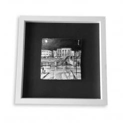 Stephen Farnan Studio Places HA’PENNY BRIDGE BY NIGHT - Iconic River Liffey Footbridge County Dublin By Stephen Farnan