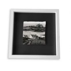 Stephen Farnan Studio IRELAND - Traditional Thatched Cottage Lake Mountain Scene By Stephen Farnan Places