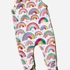 Cotton Caterpillars Rainbow Dungarees For Babies
