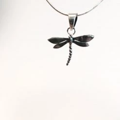 Gallardo & Blaine Dragonfly Pendant With Gold Plate Tail - Silver & Gold Plate