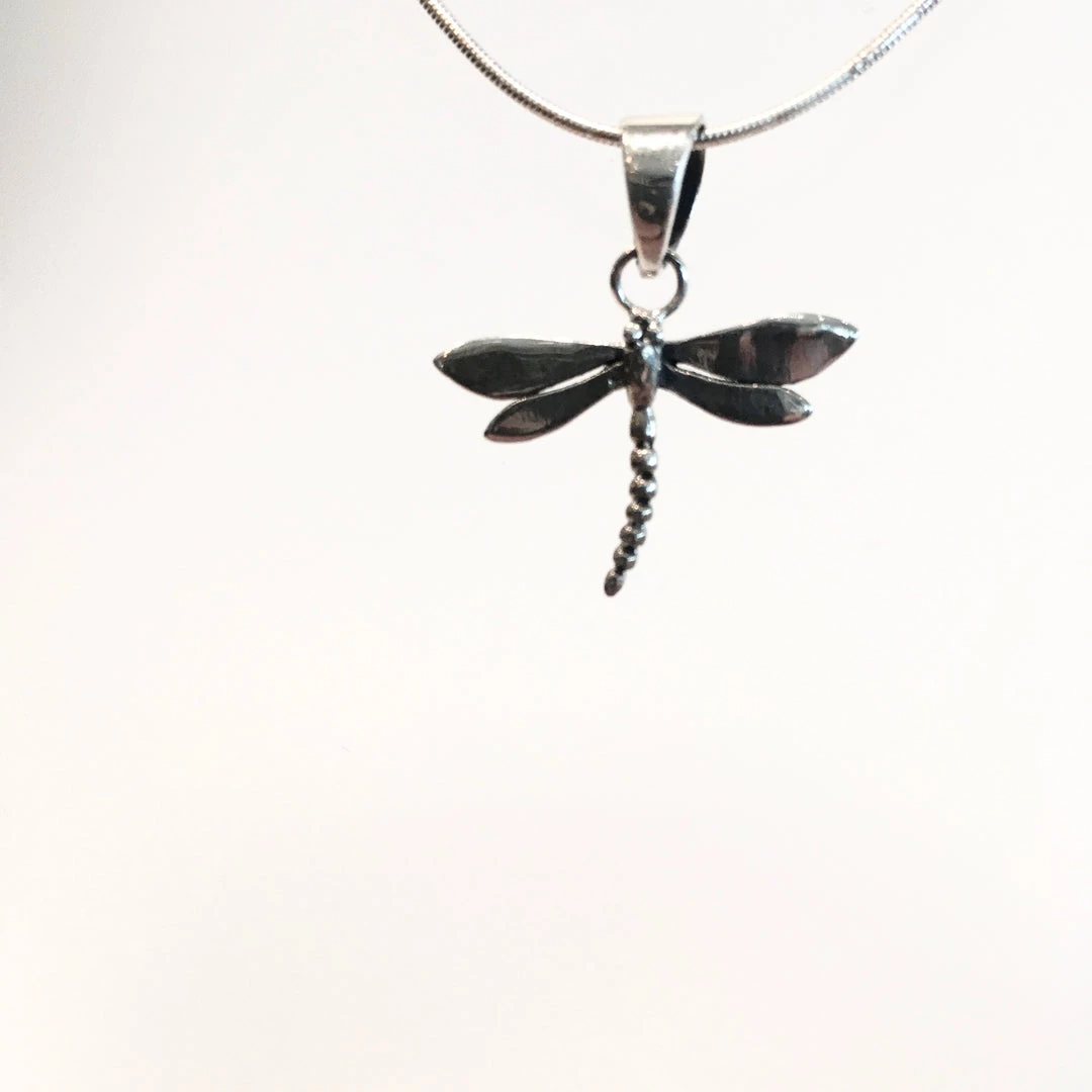 Gallardo & Blaine Dragonfly Pendant With Gold Plate Tail - Silver & Gold Plate