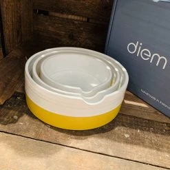 All Pottery Yellow Triple Bowl Set - Diem Pottery