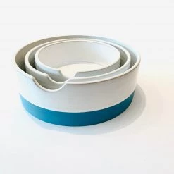 All Pottery Blue Triple Bowl Set - Diem Pottery