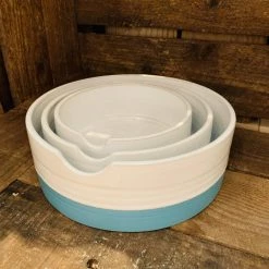 All Pottery Blue Triple Bowl Set - Diem Pottery