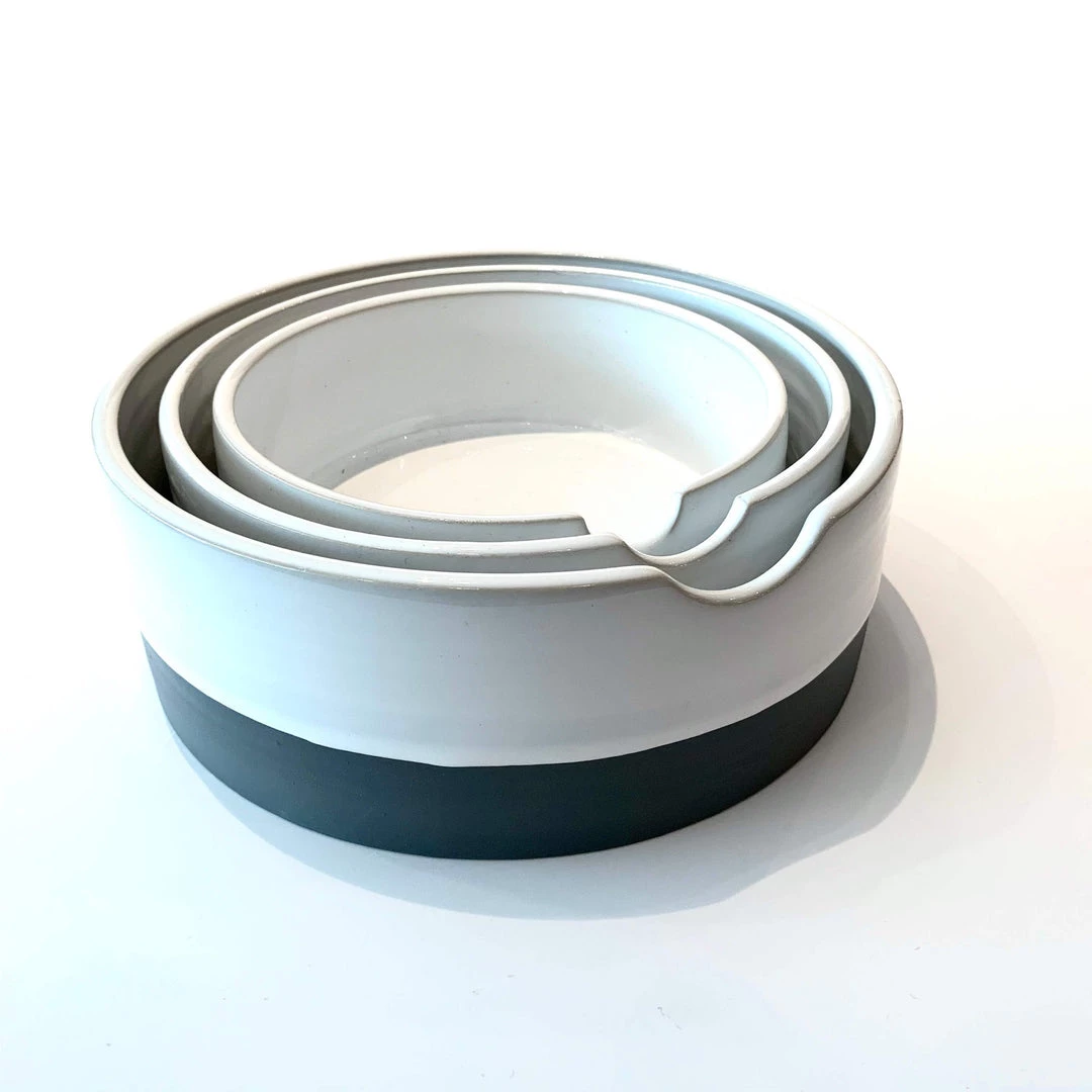 Grey Triple Bowl Set - Diem Pottery