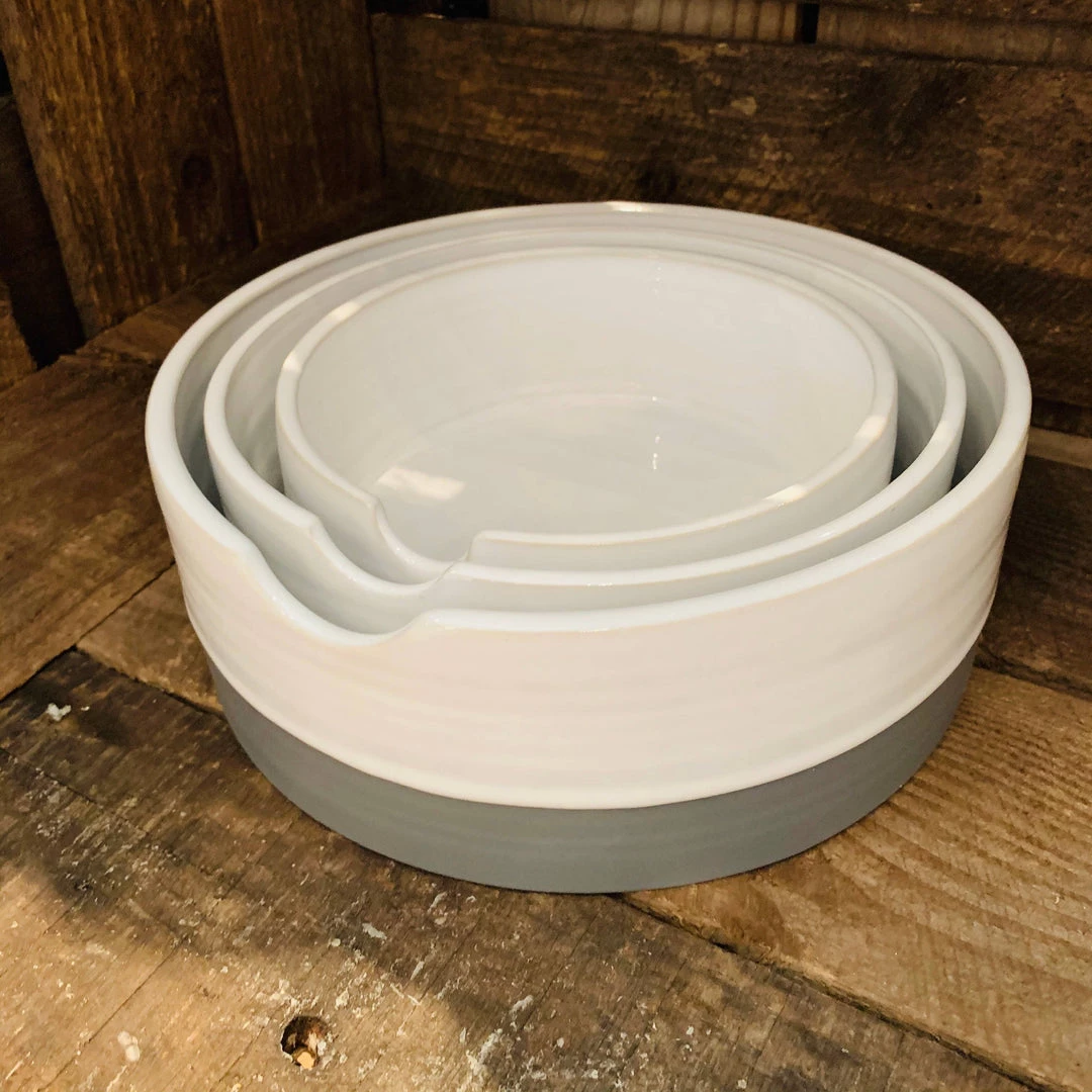 Grey Triple Bowl Set - Diem Pottery