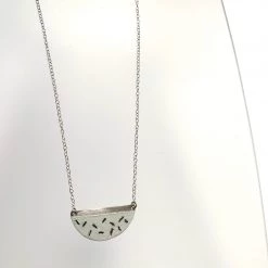 Ghost & Bonesetter All Jewellery Sketched Enamel Half Moon Pendant