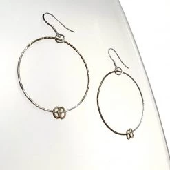 Ghost & Bonesetter Silver & Gold Dipped Large Hoop Earrings