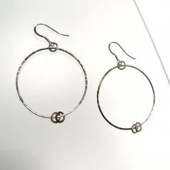Ghost & Bonesetter Silver & Gold Dipped Large Hoop Earrings