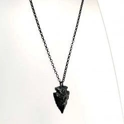 Ghost & Bonesetter Silver Oxidised Arrow Pendant