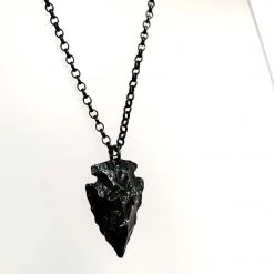 Ghost & Bonesetter Silver Oxidised Arrow Pendant