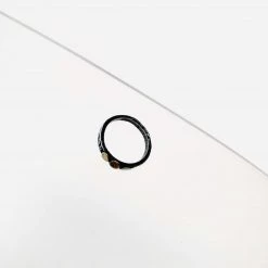 Ghost & Bonesetter Oxidised Silver & 18ct Gold Beaten Ring All Jewellery