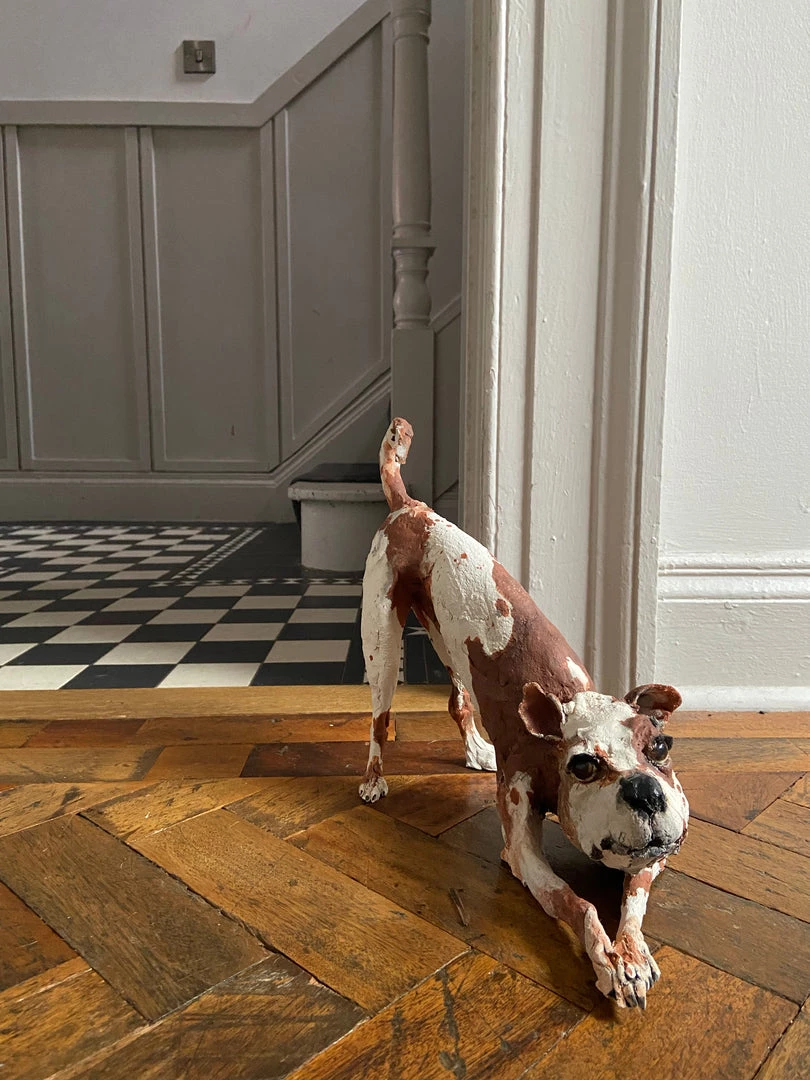 Ostinelli & Priest 'Play Time' - Street Dog - Handmade Ceramic Sculpture All Pottery