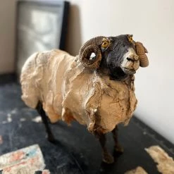 Ostinelli & Priest All Pottery RAM - Handmade Ceramic Sculpture