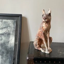 Ostinelli & Priest All Pottery 'Alert' - Irish Hare - Handmade Ceramic Sculpture